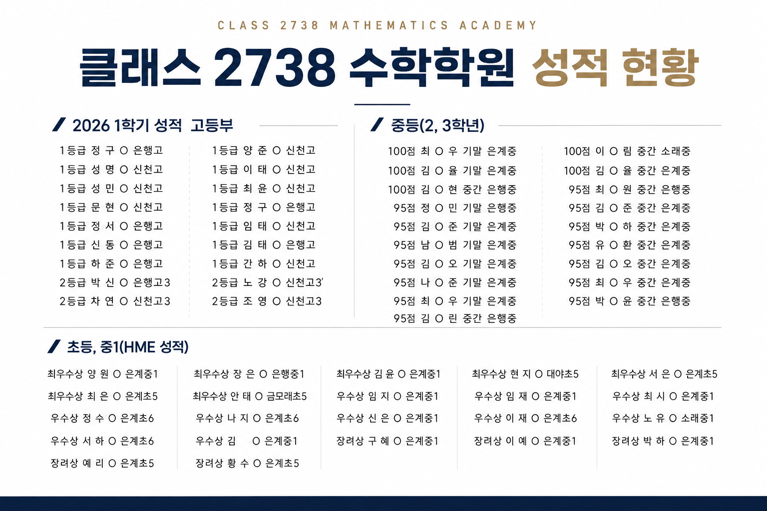 시흥시 은행동 클래스2738 수학학원 홈 배너
